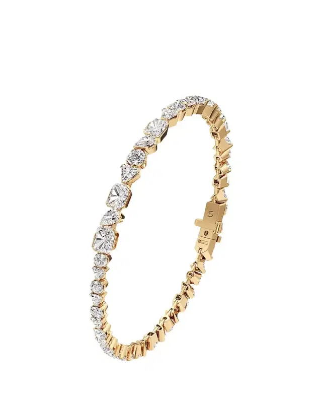Meta Lab-Grown Diamond Eternity Bracelet in 18K Yellow Gold