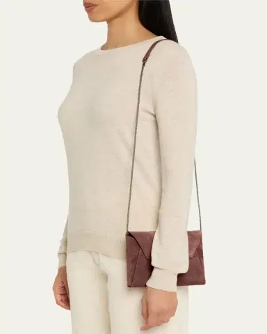 Brunello Cucinelli Suede Envelope Pochette Clutch Bag | Thumbnail 2 Brunello Cucinelli Suede Envelope Pochette Clutch Bag | Thumbnail 2
