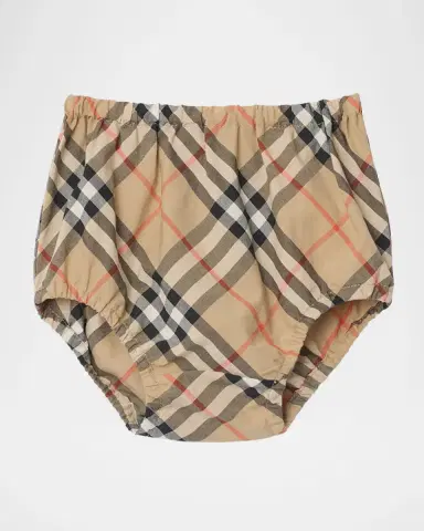 Burberry Girl 's Check Cotton Dress with Bloomers, Size -18M | Thumbnail 4 Burberry Girl 's Check Cotton Dress with Bloomers, Size -18M | Thumbnail 4
