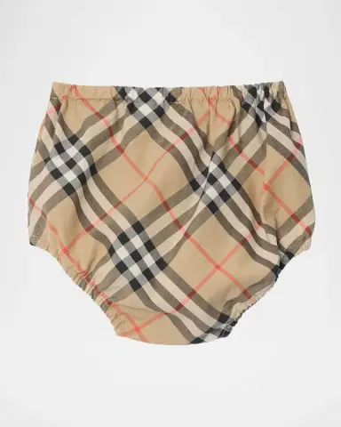 Burberry Girl 's Check Cotton Dress with Bloomers, Size -18M | Thumbnail 5 Burberry Girl 's Check Cotton Dress with Bloomers, Size -18M | Thumbnail 5