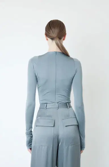 LAPOINTE Jersey V Neck Bodysuit | Thumbnail 3 LAPOINTE Jersey V Neck Bodysuit | Thumbnail 3