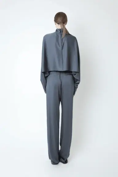 Lapointe Lightweight Satin Belted Pant | Thumbnail 3 Lapointe Lightweight Satin Belted Pant | Thumbnail 3