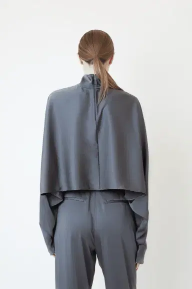 Lapointe Lightweight Satin Caftan Top | Thumbnail 3 Lapointe Lightweight Satin Caftan Top | Thumbnail 3