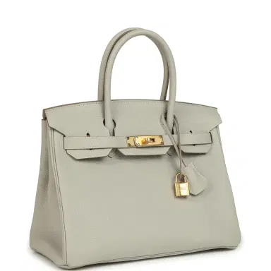 HERMÈS Hermes Birkin 30 Gris Perle Togo Gold Hardware | Thumbnail 2