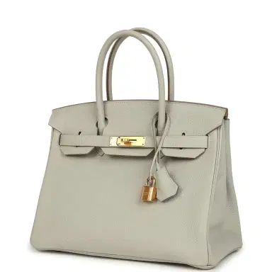 HERMÈS Hermes Birkin 30 Gris Perle Togo Gold Hardware | Thumbnail 5