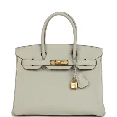 HERMÈS Hermes Birkin 30 Gris Perle Togo Gold Hardware | Thumbnail 1