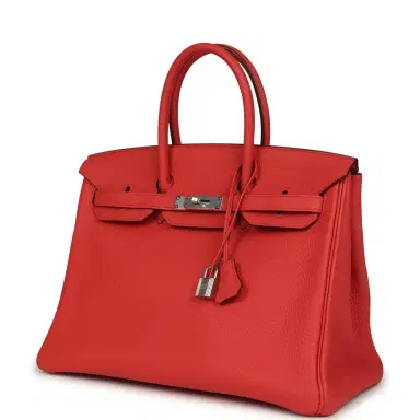 HERMÈS Hermes Birkin 35 Bougainvillea Clemence Palladium Hardware | Thumbnail 5