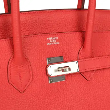 HERMÈS Hermes Birkin 35 Bougainvillea Clemence Palladium Hardware | Thumbnail 7