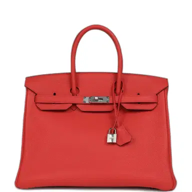 HERMÈS Hermes Birkin 35 Bougainvillea Clemence Palladium Hardware | Thumbnail 1