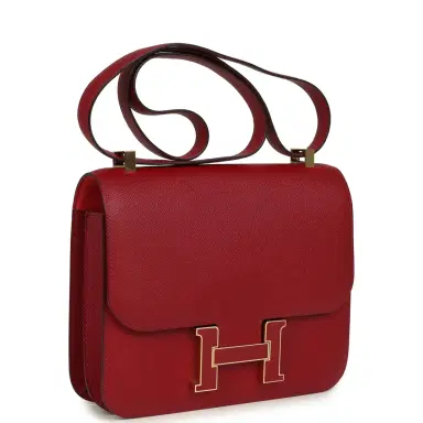 HERMÈS Pre-owned Hermes Constance 24 Rouge Grenat Verso Epsom Lacquered Permabrass Hardware | Thumbnail 2 HERMÈS Pre-owned Hermes Constance 24 Rouge Grenat Verso Epsom Lacquered Permabrass Hardware | Thumbnail 2