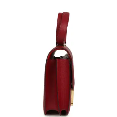 HERMÈS Pre-owned Hermes Constance 24 Rouge Grenat Verso Epsom Lacquered Permabrass Hardware | Thumbnail 3 HERMÈS Pre-owned Hermes Constance 24 Rouge Grenat Verso Epsom Lacquered Permabrass Hardware | Thumbnail 3