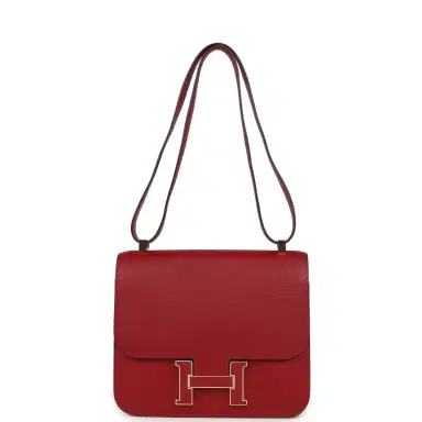 HERMÈS Pre-owned Hermes Constance 24 Rouge Grenat Verso Epsom Lacquered Permabrass Hardware | Thumbnail 7 HERMÈS Pre-owned Hermes Constance 24 Rouge Grenat Verso Epsom Lacquered Permabrass Hardware | Thumbnail 7