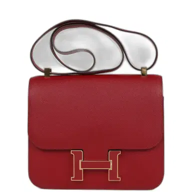 HERMÈS Pre-owned Hermes Constance 24 Rouge Grenat Verso Epsom Lacquered Permabrass Hardware | Thumbnail 1 HERMÈS Pre-owned Hermes Constance 24 Rouge Grenat Verso Epsom Lacquered Permabrass Hardware | Thumbnail 1