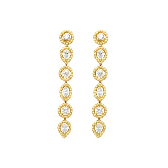 Roberto Coin Roberto Coin Dolcetto 18K Yellow Gold Diamond Drop Earrings by The Solist