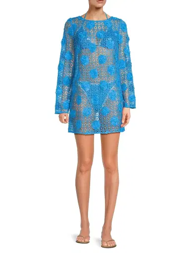 Milly Women's 3D Crochet Cover-Up | Thumbnail 2 Milly Women's 3D Crochet Cover-Up | Thumbnail 2