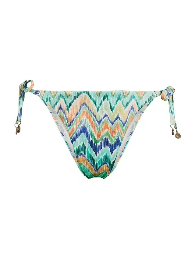 Women's Chevron String Bikini Bottom - Tropical Multi