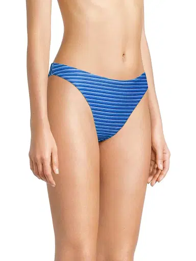 Milly Women's Margot Striped Bikini Bottom - Blue Multi - Size Large | Thumbnail 4 Milly Women's Margot Striped Bikini Bottom - Blue Multi - Size Large | Thumbnail 4