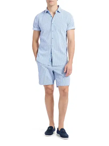 Robert Graham Men's Fornillo Striped Jacquard Shirt - Navy - Size XXL | Thumbnail 2