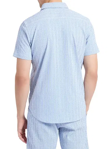 Robert Graham Men's Fornillo Striped Jacquard Shirt - Navy - Size XXL | Thumbnail 4