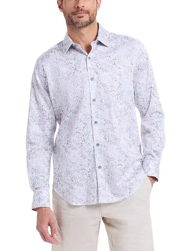 Robert Graham Men's Liverpool Printed Stretch-Cotton Shirt - Size XL | Thumbnail 3