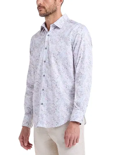 Robert Graham Men's Liverpool Printed Stretch-Cotton Shirt - Size XL | Thumbnail 4