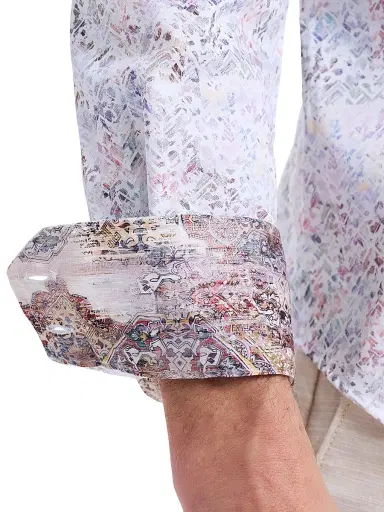 Robert Graham Men's Liverpool Printed Stretch-Cotton Shirt - Size XL | Thumbnail 6