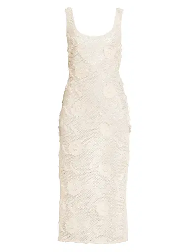 Milly Women's Sequined Crocheted Cover-Up Midi-Dress - White | Thumbnail 1 Milly Women's Sequined Crocheted Cover-Up Midi-Dress - White | Thumbnail 1