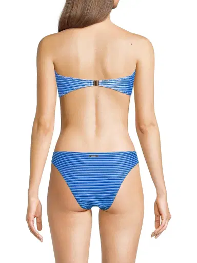 Milly Women's Striped Knot Bandeau Bikini Top - Blue Multi - Size XS | Thumbnail 5 Milly Women's Striped Knot Bandeau Bikini Top - Blue Multi - Size XS | Thumbnail 5