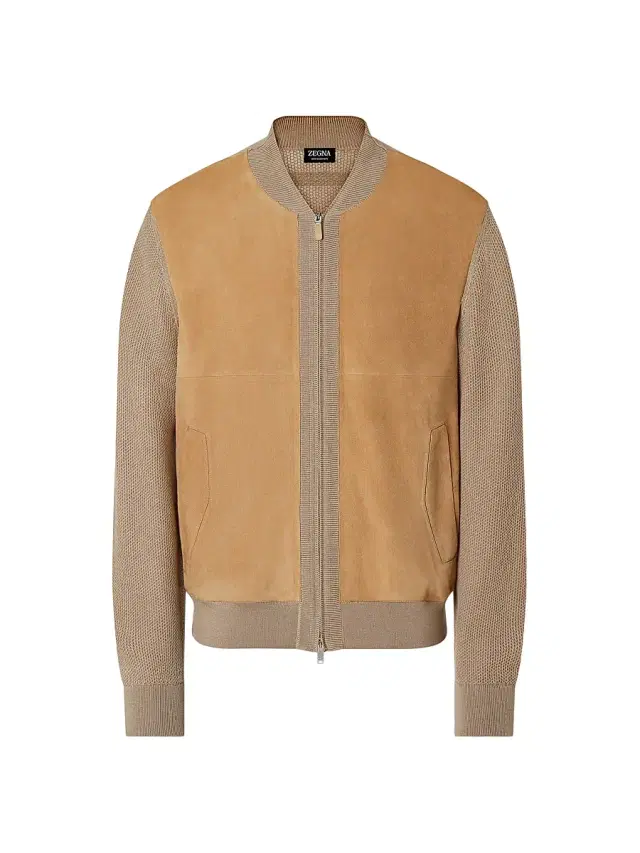 ZEGNA Men's Cashmere Bomber Jacket - Beige