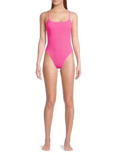 Milly Women's Grace Solid One-Piece Swimsuit - Pink - Size Large | Thumbnail 2 Milly Women's Grace Solid One-Piece Swimsuit - Pink - Size Large | Thumbnail 2