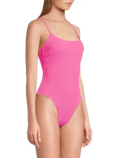 Milly Women's Grace Solid One-Piece Swimsuit - Pink - Size Large | Thumbnail 4 Milly Women's Grace Solid One-Piece Swimsuit - Pink - Size Large | Thumbnail 4