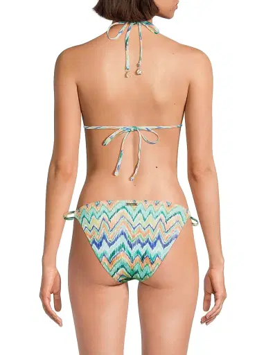 Milly Women's Chevron Triangle Bikini Top - Tropical Multi - Size Large | Thumbnail 5