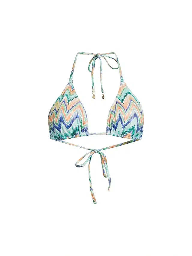 Women's Chevron Triangle Bikini Top - Tropical Multi