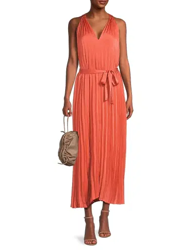 Ungaro Women's Susan Accordion Pleated Satin Cocktail Dress | Thumbnail 2