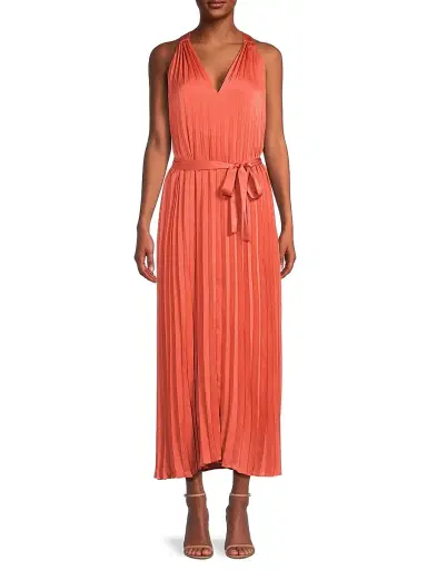 Ungaro Women's Susan Accordion Pleated Satin Cocktail Dress | Thumbnail 3