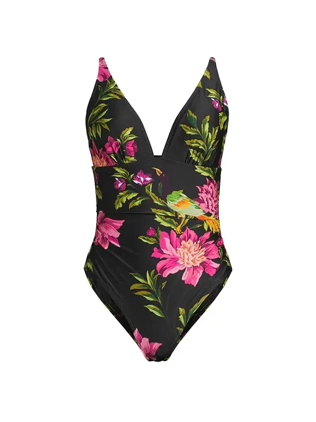 Kobi Halperin Women's Cornelia Floral One-Piece Swimsuit - Black Multi