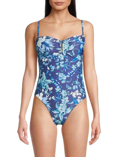 Kobi Halperin Women's Queen Floral One-Piece Swimsuit - Indigo Multi | Thumbnail 3 Kobi Halperin Women's Queen Floral One-Piece Swimsuit - Indigo Multi | Thumbnail 3