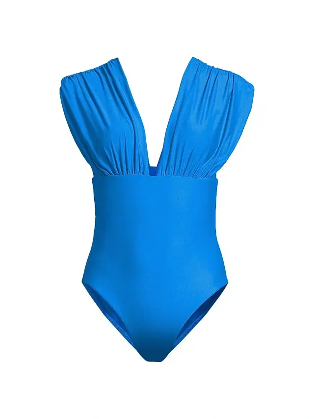 Kobi Halperin Women's Joy Ruched One-Piece Swimsuit - Blue