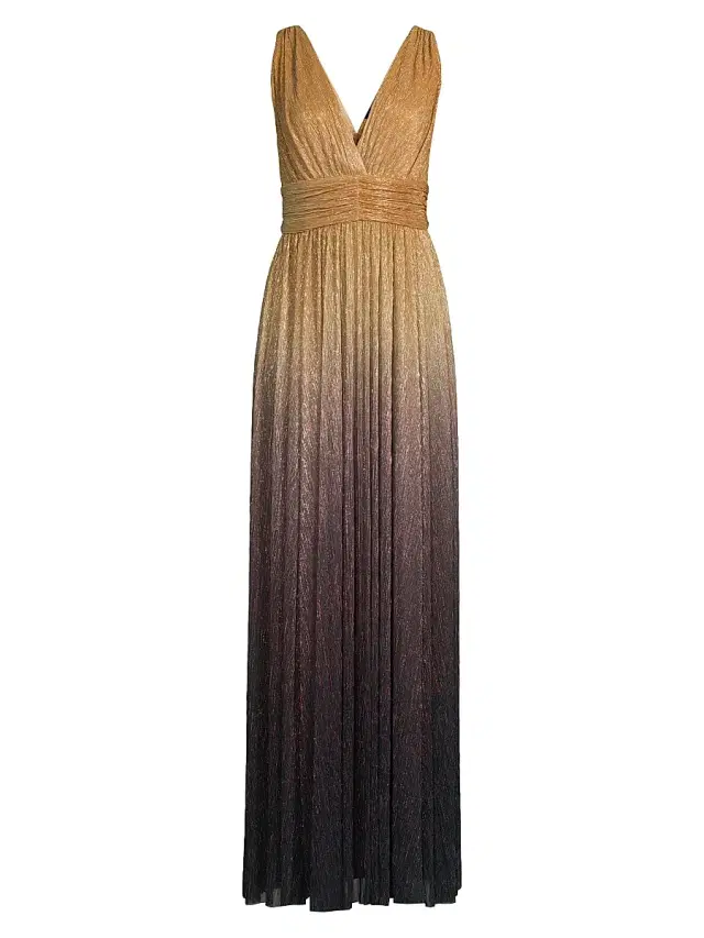 Women's Ray Metallic Ombré Gown - Black Multi