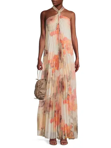 Ungaro Women's Ira Garden Of Noor Pleated Maxi Dress | Thumbnail 2