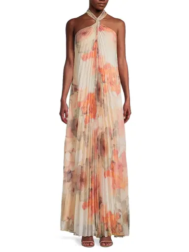 Ungaro Women's Ira Garden Of Noor Pleated Maxi Dress | Thumbnail 3