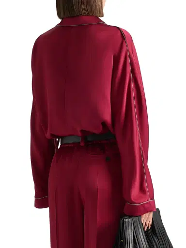 Givenchy Women's Pyjama Shirt in Silk - Red Cherry - Size 12 | Thumbnail 3 Givenchy Women's Pyjama Shirt in Silk - Red Cherry - Size 12 | Thumbnail 3