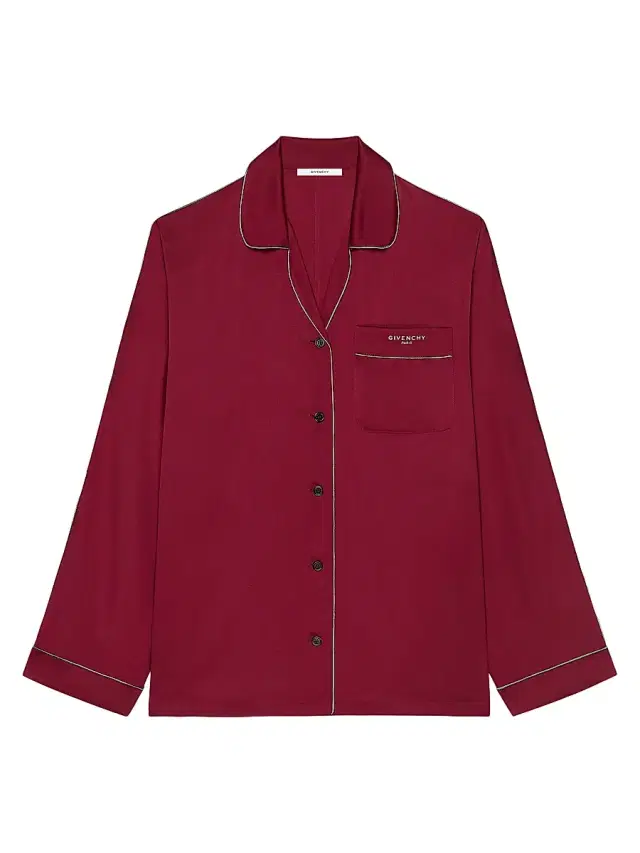 Givenchy Women's Pyjama Shirt in Silk - Red Cherry