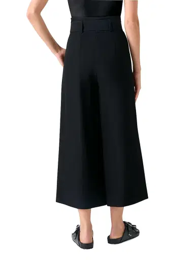 Akris punto Women's Fiorella Linen-Blend High-Rise Pants - Black - Size 16 | Thumbnail 4