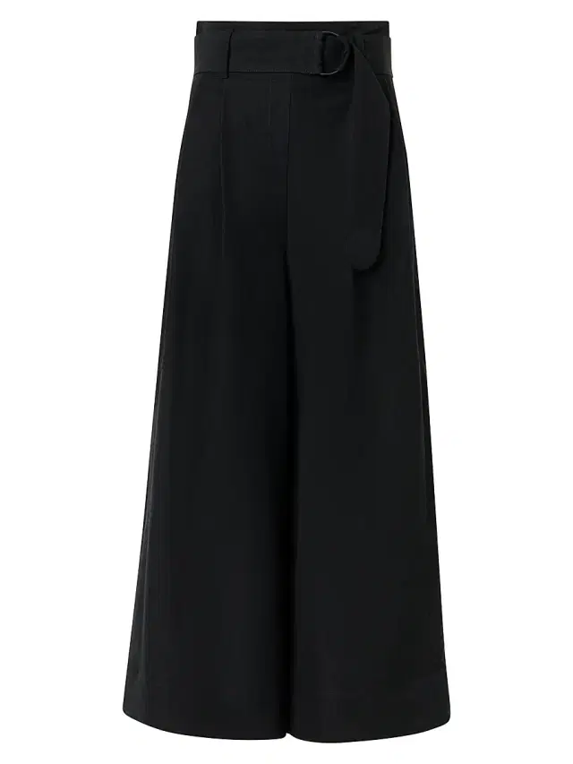 Akris punto Women's Fiorella Linen-Blend High-Rise Pants - Black
