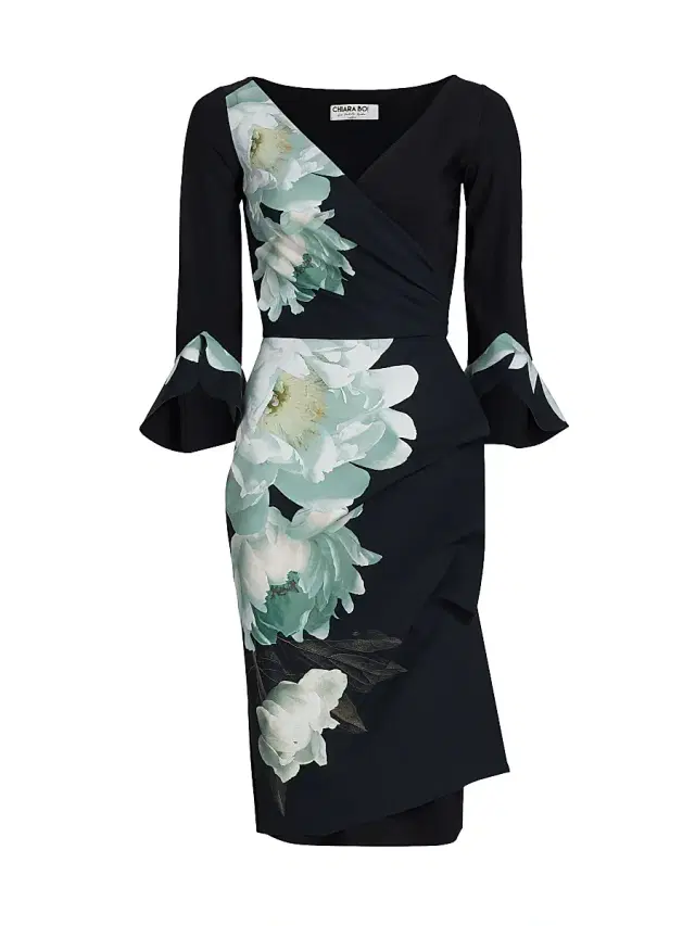 Chiara Boni La Petite Robe Women's Triana Floral Wrap Knee-Length Dress - Cher White