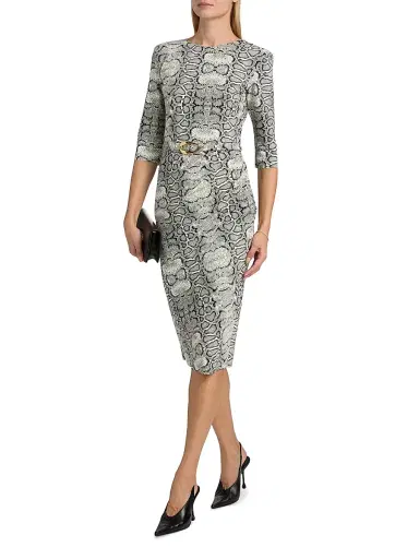 Chiara Boni La Petite Robe Women's Shire Snake-Printed Sheath Midi-Dress | Thumbnail 2