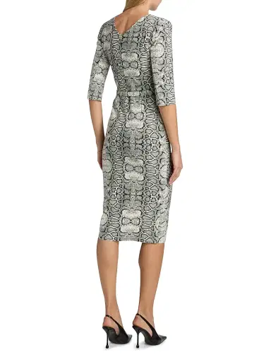 Chiara Boni La Petite Robe Women's Shire Snake-Printed Sheath Midi-Dress | Thumbnail 5