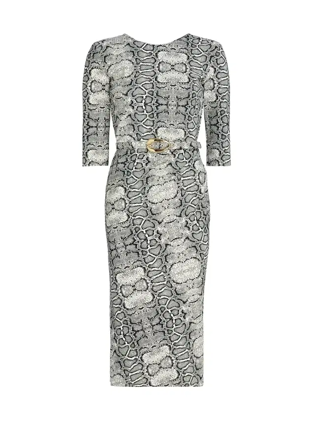 Chiara Boni La Petite Robe Women's Shire Snake-Printed Sheath Midi-Dress - Snake