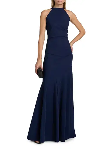 Chiara Boni La Petite Robe Women's Janis Halterneck Gown | Thumbnail 2